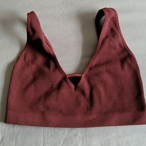 Lively Plum Ribbed Bralette